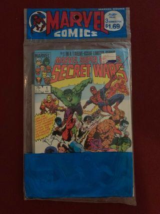 Marvel Secret Wars 1 2 3 In Bag Never Opened Cgc 9.  8 ? Spider - Man Hulk Cap