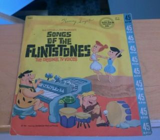 Vintage 1961 Songs Of The Flintstones Little Golden Record 45 Rpm