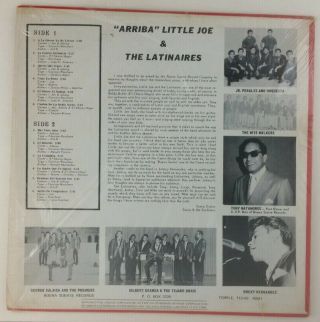 Little Joe And the Latinaires Arriba LP 1001 Vinyl (VG, ) 2