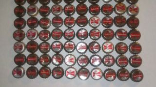 100 Budweiser Bottle Caps with Red Logo 3