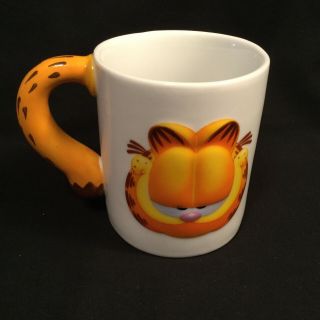 Garfield Coffee Mug Cup Tail Handle By Paws Raised Design