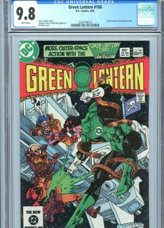 Green Lantern 168 Cgc 9.  8 White Pages Dc Comics 1983
