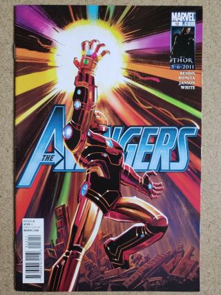 Avengers 12 2011 Iron Man Wields Infinity Gauntlet Endgame Marvel June 2011 Vf
