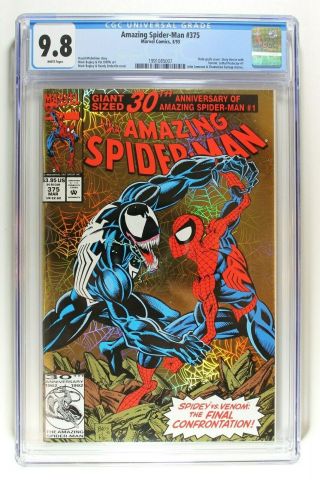 The Spider - Man 375 Marvel 3/93 Cgc Graded 9.  8 Rare 1 Higher