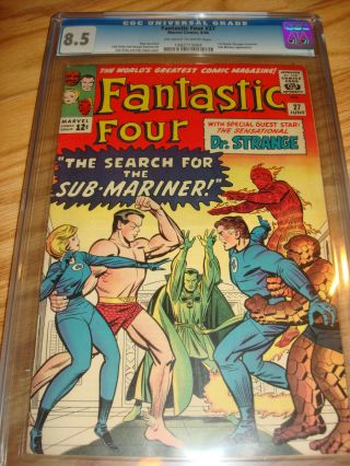 Fantastic Four 27 Cgc 8.  5,  1964.  1st Doctor Strange Crossover O/w - White Pages
