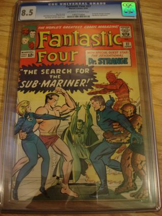 Fantastic Four 27 CGC 8.  5,  1964.  1st Doctor Strange Crossover O/W - White Pages 4