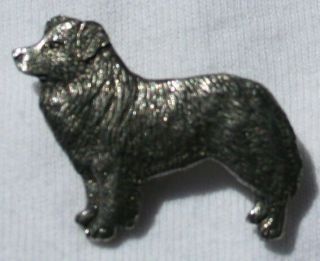 Border Collie Fine Pewter Pin Jewelry Art Usa Made