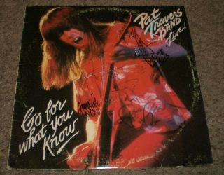 Live Go For What You Know Pat Travers Band Autographed 1979 Blues Rock Fast