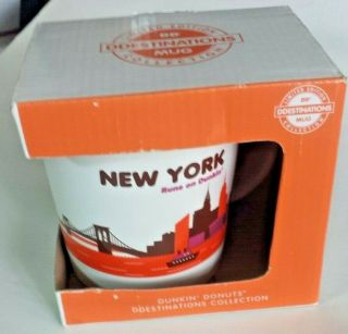 Nib Dd Destinations York Ceramic Mug 2013 Limited Ed Dunkin’ Donuts