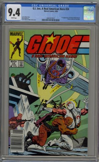 G.  I.  Joe,  A Real American Hero 24 (1984) Cgc 9.  4 White Pages 1st App Firefly