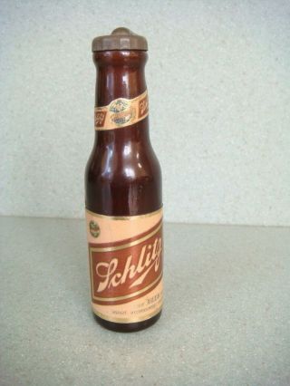Vintage Schlitz Beer Mini - Bottle With Bottle Opener Cap