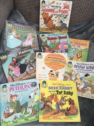Disneyland Story And Songs Records With Read Along Books 8