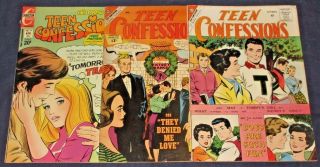 Teen Confessions 7,  17,  79 Classic Charlton Romance Comic Books 1960 - 1973