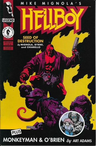 Hellboy Seed Of Destruction 1 Mignola Byrne Dark Horse Comics Vf/nm 9.  0