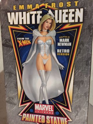 Bowen Designs Emma Frost Statue Marvel White Queen From The X - Men Retro Version