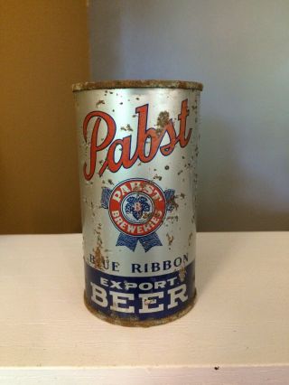 Pabst Blue Ribbon Premium Vintage Flat Top Beer Can