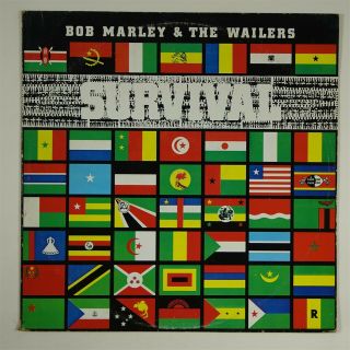 Bob Marley & The Wailers " Survival " Reggae Lp Tuff Gong Colored Vinyl