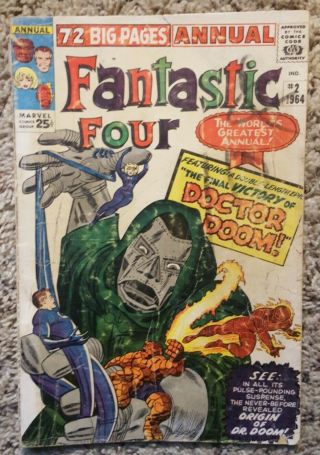 Fantastic Four Annual 2 Marvel Comic 1964 Stan Lee Jack Kirby Origin Doctor Doom