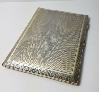 Antique Solid Silver Engraved Cigarette Case C1929 S Blanckensee & Son Ltd 146g