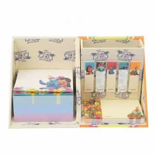 Disney Store Japan Sticky Note Pad With Pen Stand Lilo & Stitch Hawaiian F/s