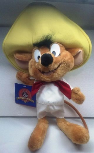 Vintage Looney Tunes Speedy Gonzalez Poseable Bendy Plush 12 " Play By Play 1997