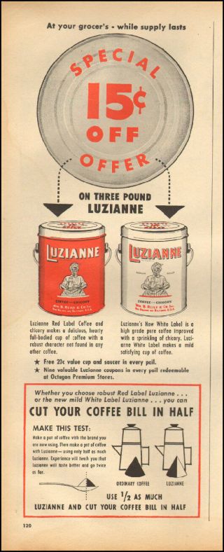 1955 Vintage Ad For Luzianne Coffee Chicory`retro Can Photo Art (040518)