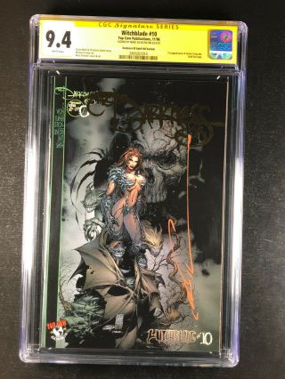 Witchblade 10 Cgc 9.  4 Signed By Marc Silvestri Darkness 0 Gold Foil 1st Darkness