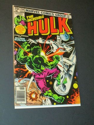 Incredible Hulk 250 Vs The Silver Surfer Double Sized Issue Very Fine
