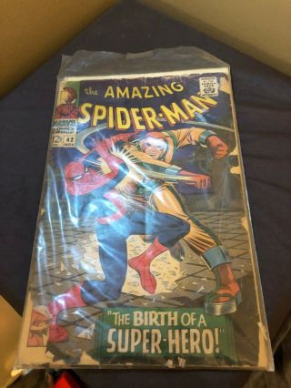 Vintage The Spider Man Comic Book 42 Birth Of A Hero Mary Jane
