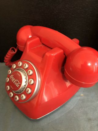 COCA - COLA PUSH BUTTON TELEPHONE.  Red.  Coke.  Phone.  Dome - FROM 2001 2