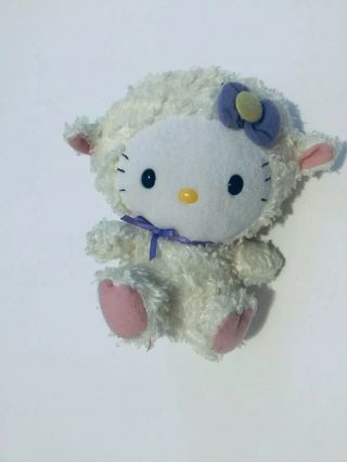 Ty Sanrio Hello Kitty Easter Lamb Pink Plush Stuffed Animal Doll 6 "