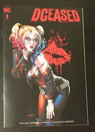 Dceased 1 Mico Suayan Variant Cover - Harley Quinn Kiss / Dc Zombies