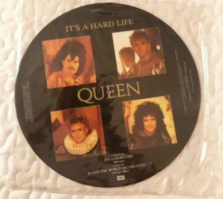 Queen Picture Disc Vinyl Lp - It ' s a Hard Life/Is This the World we Created,  1984 3