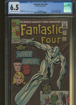 Fantastic Four 50 Cgc 6.  5 | 1966 | Silver Surfer Vs Galactus.  1st Wyatt Wingfoot