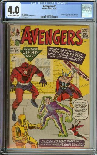 Avengers 2 Cgc 4.  0 Ow/wh Pages