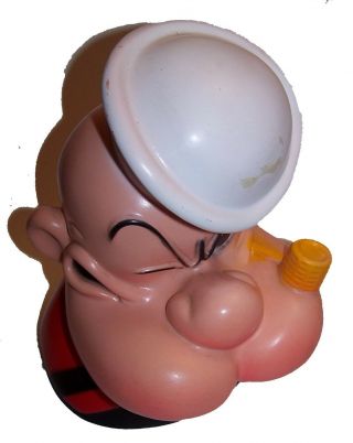Vintage 1972 Popeye The Sailor Man Coin Bank by Play Pal Plastics Inc. 2