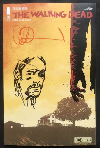 Walking Dead 193 W/the Governor Re - Mark & Signed By Charlie Adlard 1st Print