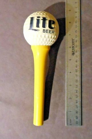 Miller Lite Beer Golf Ball & Tee Tap Handle - Vintage