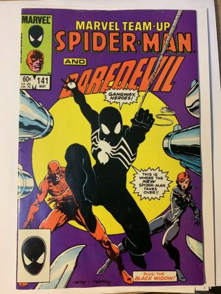 Marvel Team - Up 141 (5/84) 1st Black Suit Spider - Man Daredevil Venom F - Vf