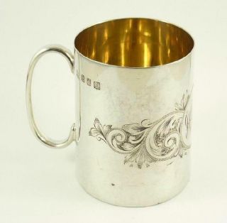 Small Sized Antique Scottish Sterling Silver Christening Mug - Glasgow 1909