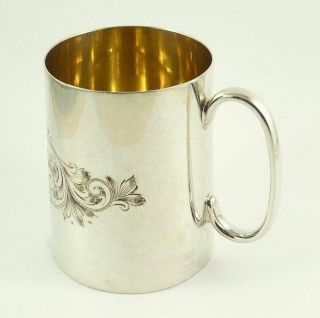 Small Sized Antique Scottish Sterling Silver Christening Mug - Glasgow 1909 4