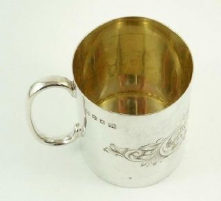 Small Sized Antique Scottish Sterling Silver Christening Mug - Glasgow 1909 5