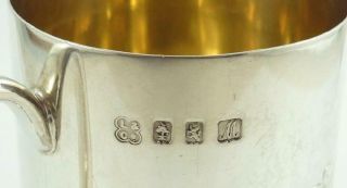 Small Sized Antique Scottish Sterling Silver Christening Mug - Glasgow 1909 7