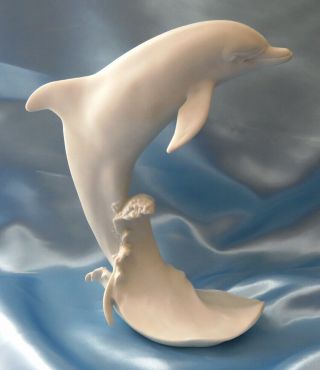 Rare Kaiser W Germany Porcelain Bisque Dolphin Porpoise Fish Sea Figurine