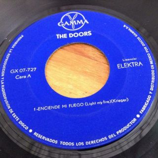THE DOORS LIGHT MY FIRE MEXICO ONLY PS GAMMA ELEKTRA EP 45 3