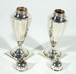 Antique Sterling Silver Set Tiffany & Co Salt and Pepper Shaker 8
