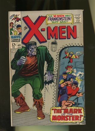 X - Men 40 Vf 7.  5 1 Book Marvel Mutants 1st Frankenstein 