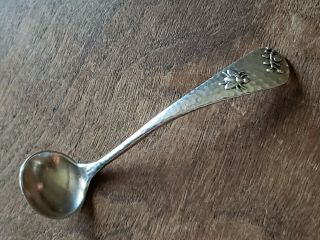 Antique Gorham " Hammered & Applied " Sterling Silver Demitasse Spoon - Bee? Fly?