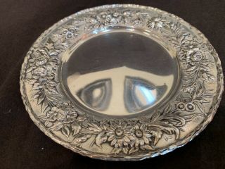 S Kirk & Son Inc Sterling Silver 925/1000 Repousse 128 Plate 6.  25” 131 Grams