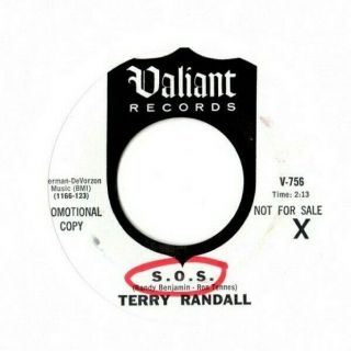 Terry Randall - S.  O.  S.  /tell Her Garage / Punk Promo 45 Hear Nm